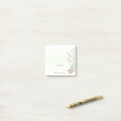 Post-it® Aquarelle personnalisée de la souris Coupe jaune N (Sur un bureau)