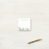 Post-it® Aquarelle personnalisée Eucalyptus Vert (Sur un bureau)