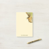 Post-it® Aquarelle personnalisée Fun Pet Sitter Kitty (Sur un bureau)