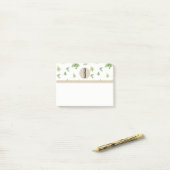 Post-it® Aquarelle Pine Arbres Kraft Rustique Monogramme Pe (Sur un bureau)