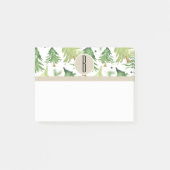 Post-it® Aquarelle Pine Arbres Moderne Rustique Monogramme  (Devant)