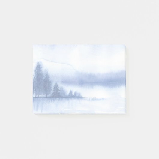 Post-it® Aquarelle Pins d'hiver (Devant)
