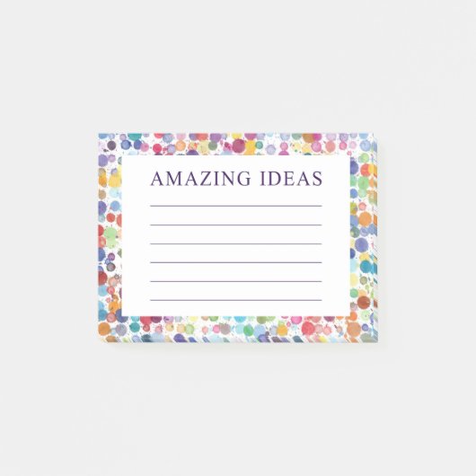 Post-it® Aquarelle Points Idées Extraordinaires (Devant)