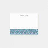 Post-it® Aquarelle Pois Messy - bleu et rose (Devant)