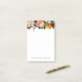 Post-it® Aquarelle populaire Floral Modèle Fleurs Roses (Sur un bureau)