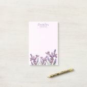 Post-it® Aquarelle Purple Iris Notes de message Rappel (Sur un bureau)