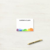 Post-it® Aquarelle Rainbow frontière de peinture ajouter no (Sur un bureau)