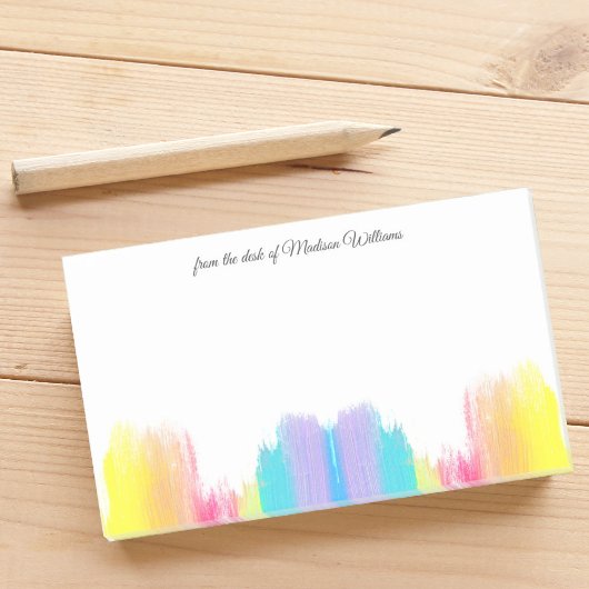 Post-it® Aquarelle Rainbow Joli bureau personnalisé de