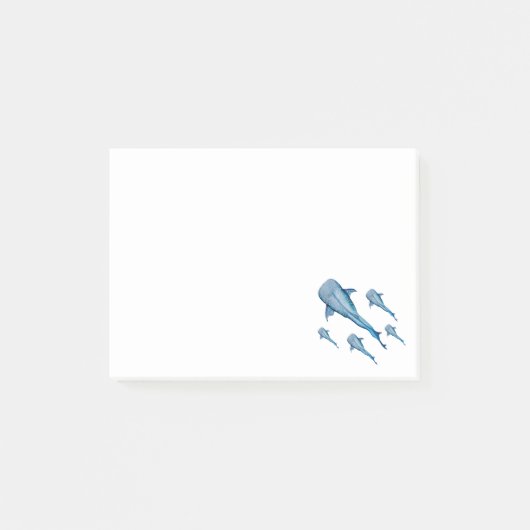 Post-it® Aquarelle requin (Devant)