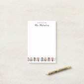 Post-it® Aquarelle Retour à l'école Étudiants Globe (Sur un bureau)