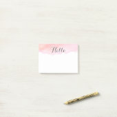 Post-it® Aquarelle rose (Sur un bureau)
