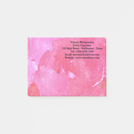 Post-it® Aquarelle Rose Clair (Devant)