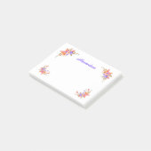 Post-it® Aquarelle rose du jardin floral Personnaliser (Incliné)