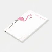 Post-it® Aquarelle rose Flamant rose Simple Design Chic (Incliné)