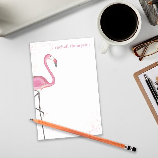 Post-it® Aquarelle rose Flamant rose Simple Design Chic