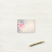 Post-it® Aquarelle rose fleurie (Sur un bureau)