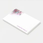 Post-it® Aquarelle Rose Fleurs Floral Colorful Modèle (Incliné)