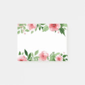 Post-it® Aquarelle rose Fleurs Poster (Devant)