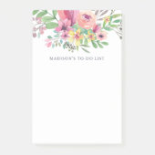 Post-it® Aquarelle rose Floral (Devant)