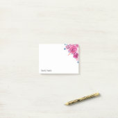 Post-it® Aquarelle rose Floral (Sur un bureau)