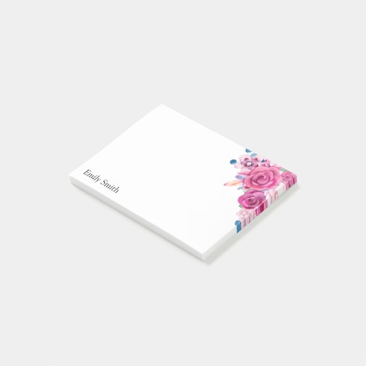 Post-it® Aquarelle rose Floral (Incliné)