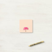 Post-it® Aquarelle rose mignonne cerisier fleur papeterie (Sur un bureau)