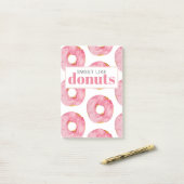 Post-it® Aquarelle rose moderne douce comme les beignets Ci (Sur un bureau)