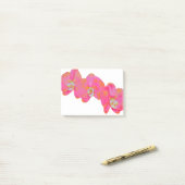 Post-it® Aquarelle rose Orchidée peinture tropical floral (Sur un bureau)