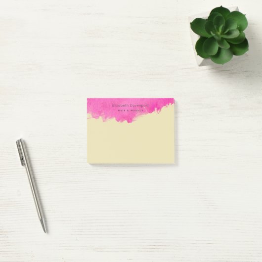 Post-it® Aquarelle rose Paint Splatter (Bureau)