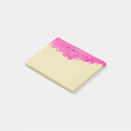 Post-it® Aquarelle rose Paint Splatter (Incliné)