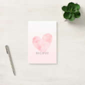 Post-it® Aquarelle rose pâle Coeur (Bureau)