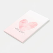 Post-it® Aquarelle rose pâle Coeur (Incliné)
