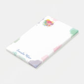 Post-it® Aquarelle rose Pastel Floral Love Heart (Incliné)