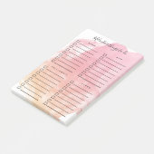 Post-it® Aquarelle rose Peach Laver des objets organisés (Incliné)