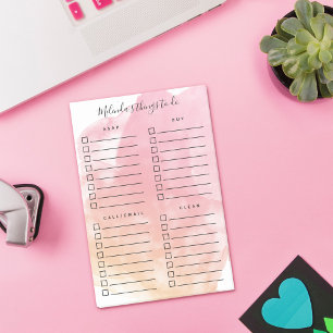 Post-it® Aquarelle rose Peach Laver des objets organisés à 