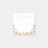 Post-it® Aquarelle rose personnalisée Boho floral (Devant)