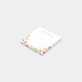 Post-it® Aquarelle rose personnalisée Boho floral (Incliné)