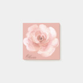 Post-it® Aquarelle rose Rose Nom Girly Elegant Office (Devant)