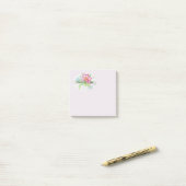 Post-it® Aquarelle rose Rose sauvage Mini bouquet floral TY (Sur un bureau)