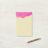 Post-it® Aquarelle rose tendance Paint Splatter (Sur un bureau)