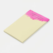 Post-it® Aquarelle rose tendance Paint Splatter (Incliné)