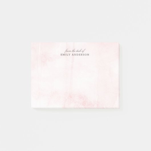 Post-it® Aquarelle rose Texture du bureau de (Devant)