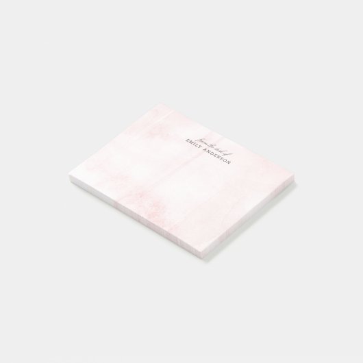 Post-it® Aquarelle rose Texture du bureau de (Incliné)