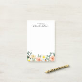 Post-it® Aquarelle rose Vide Du Bureau De (Sur un bureau)