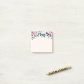 Post-it® Aquarelle rose violet et verte (Sur un bureau)
