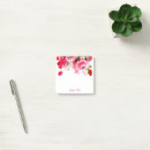 Post-it® Aquarelle Roses Calligraphié Nom du script Floral (Bureau)