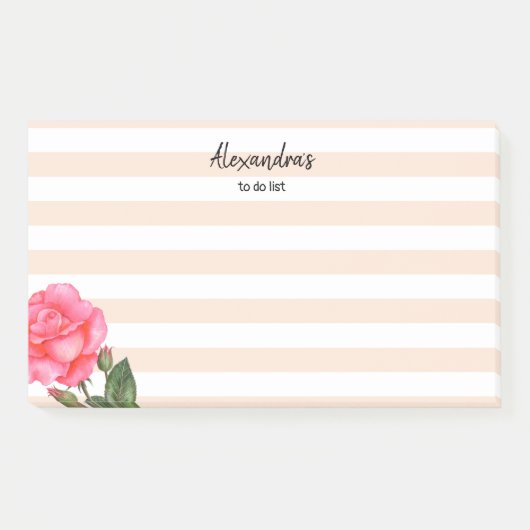 Post-it® Aquarelle Roses Roses Roses Roses Chic Shabby (Devant)