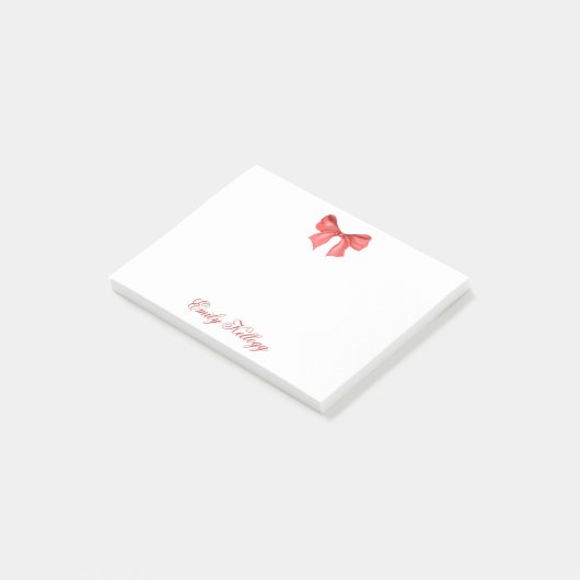 Post-it® Aquarelle rouge Bow (Incliné)