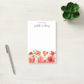 Post-it® Aquarelle Rouge Fleurs de pavot Personnalisées (Bureau)