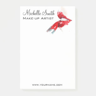 Post-it® Aquarelle rouge lèvres et marque de maquillage rou